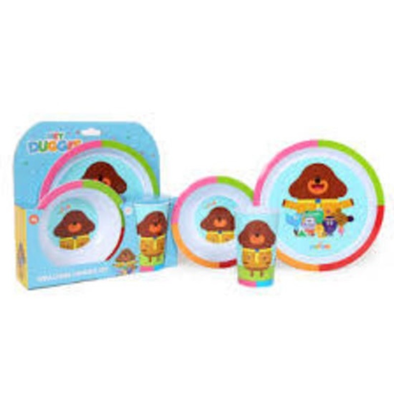 Hey Duggee 3 Piece Dinner Set BPA Free Plate Licensed TV & Movie