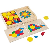 Melissa & Doug Pattern Blocks and Board 120pc