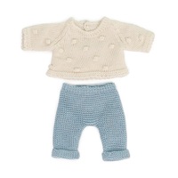 Miniland Doll Clothes Eco Knitted Sweater & Trousers Outfit 21cm (31686)