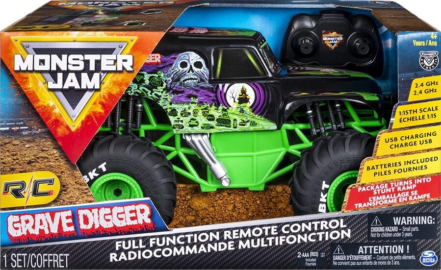 Monster Jam Grave Digger Remote Control Truck 1:10 Scale