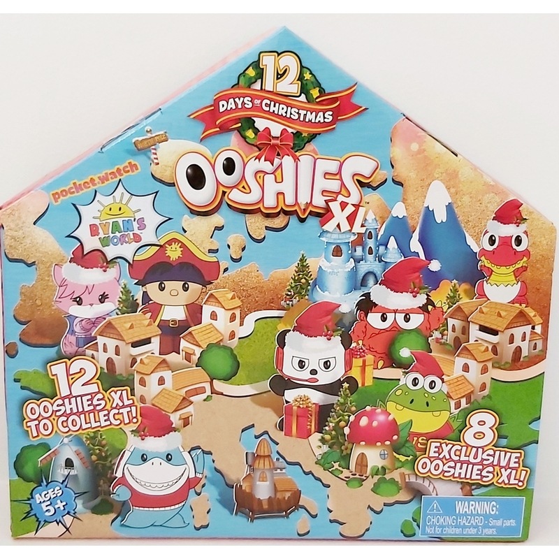 Ooshies XL Ryan's World Advent Calendar 12 days of Christmas with 12