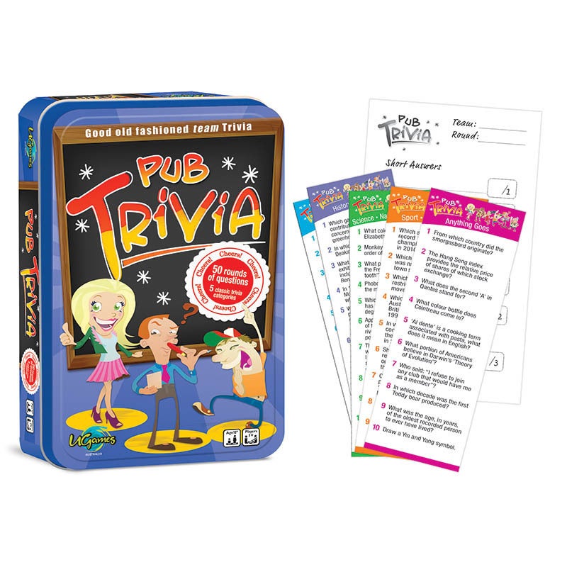 U Games Pub Trivia Tin Card Game Buy Board Games 9328509001108