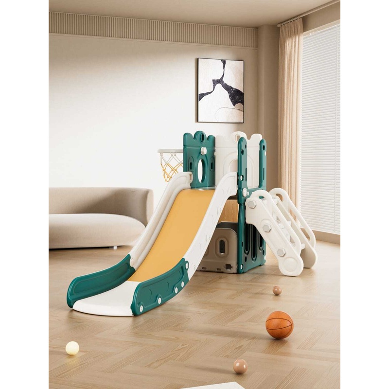 Buy Royal Stairway Adventure: Slide, Hoop & Storage Playset - MyDeal