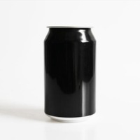 Aluminium Disposable Beer Cans (Empty) - Black Skin With with B64 Lids (300 Units X 330mL)