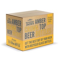 Beer Bottle - Amber 750ml Glass. ctn 12