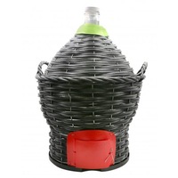 Demijohn 23L in Basket with Tap