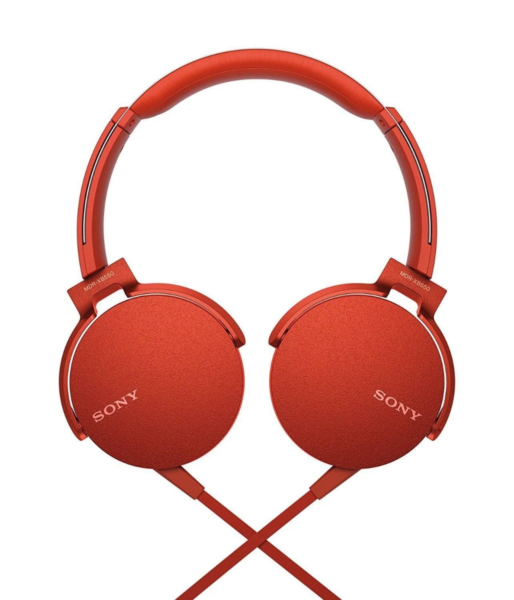 Buy SONY MDRXB550APR Extra Bass Headset Red MyDeal