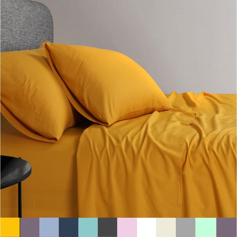 Elan Linen 1200TC Organic Cotton Sheet Sets (15 Colours)