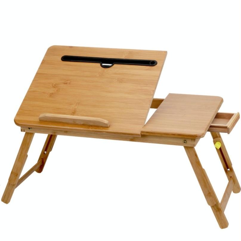 Buy Foldable Laptop Desk For Bed - Lazy Computer Table With Card Slot ...