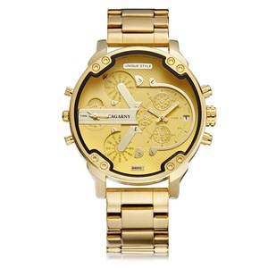 Waterproof Gold Steel Band Quartz Watch - Fashion Life