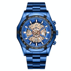 Waterproof Luminous Quartz Watch - Blue Steel-Blue 30M
