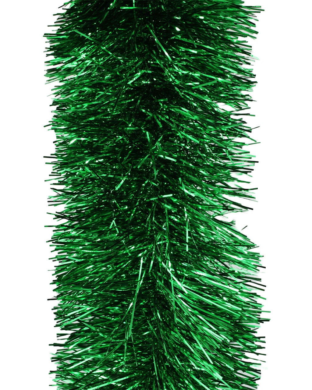 100m GREEN Christmas Tinsel 150mm wide