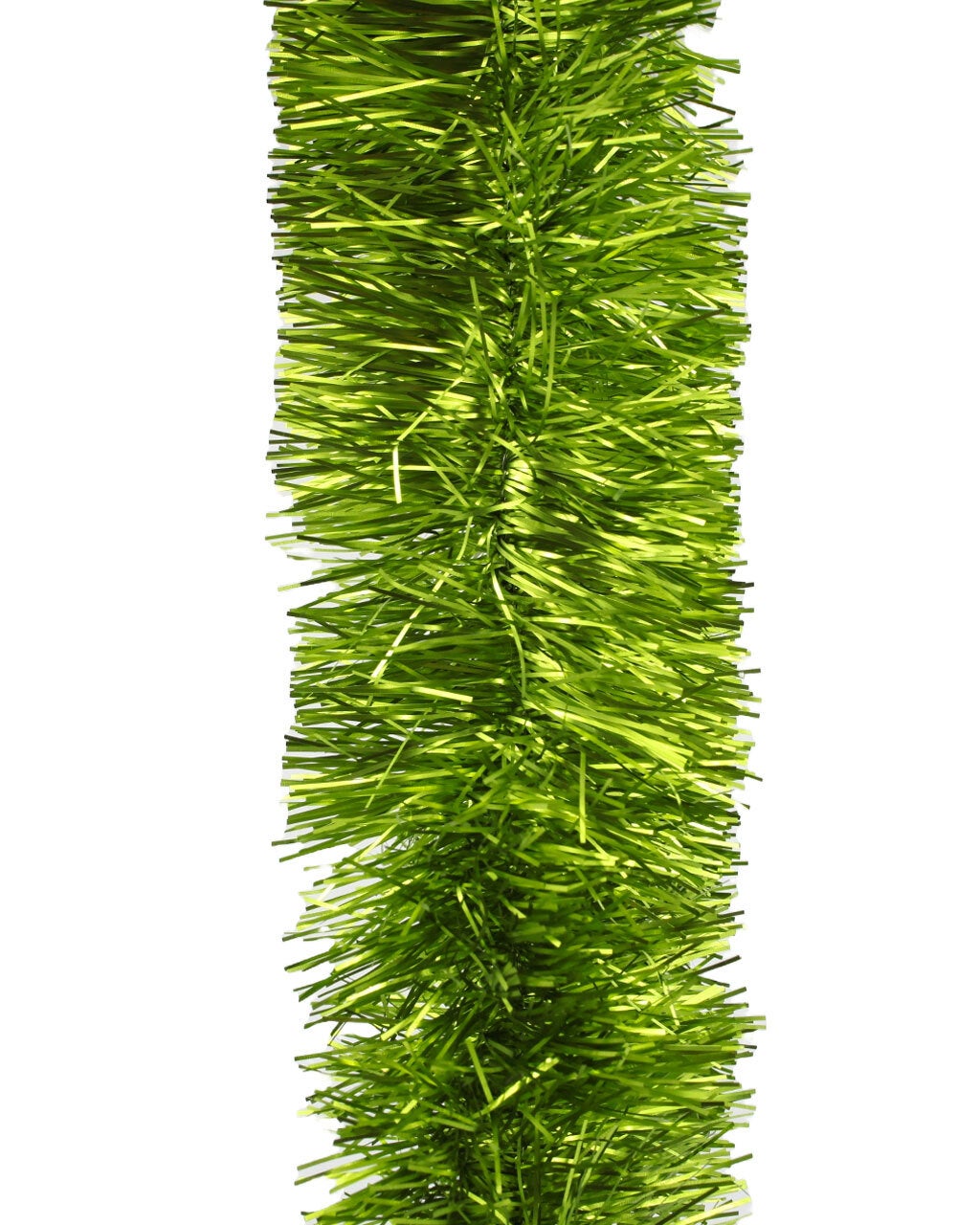 10m APPLE GREEN Christmas Tinsel 75mm wide