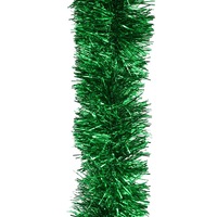 10m GREEN Christmas Tinsel 75mm wide