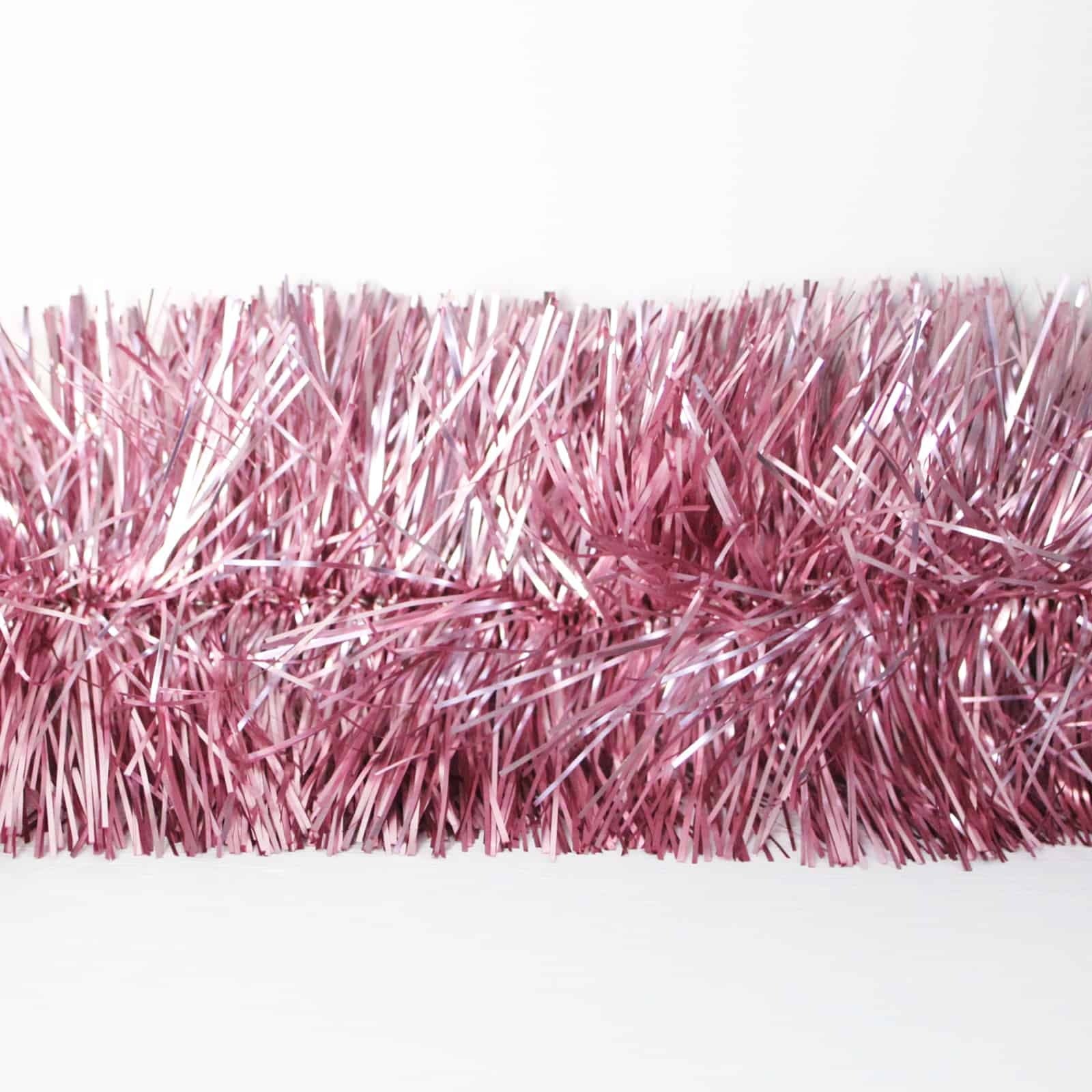 10m LIGHT PINK Christmas Tinsel - 150mm wide