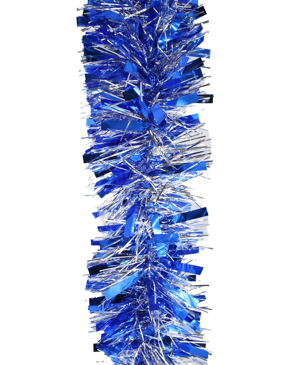 Buy 2.5m SILVER BLUE Christmas Tinsel 100mm wide - MyDeal Australia