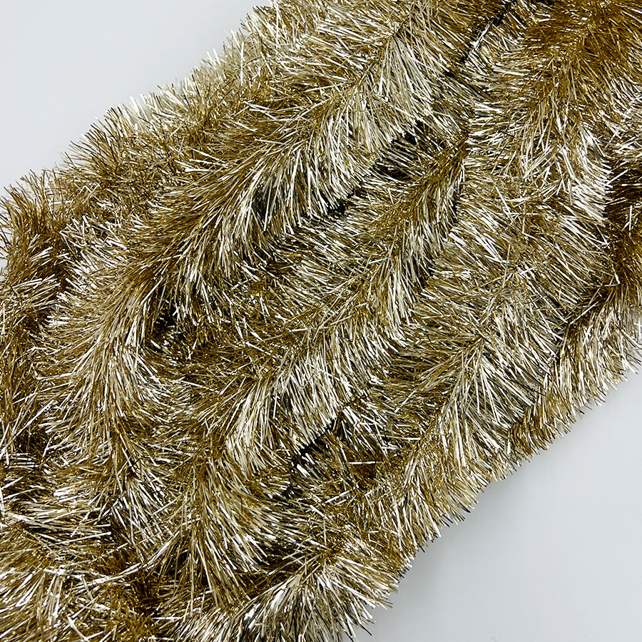 Buy 25m CHAMPAGNE GOLD Christmas Tinsel 100mm wide - MyDeal Australia