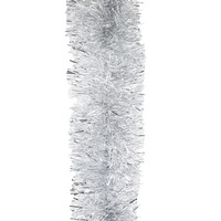 25m SILVER Christmas Tinsel 100mm
