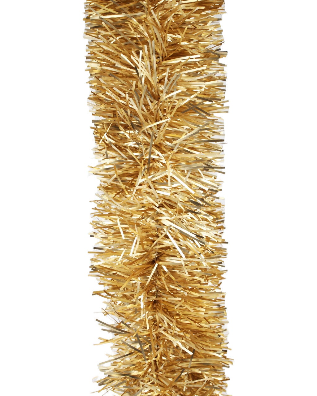 5m FROSTED GOLD Christmas Tinsel 75mm wide