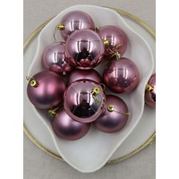 80mm Christmas Baubles Wildberry 45 Balls
