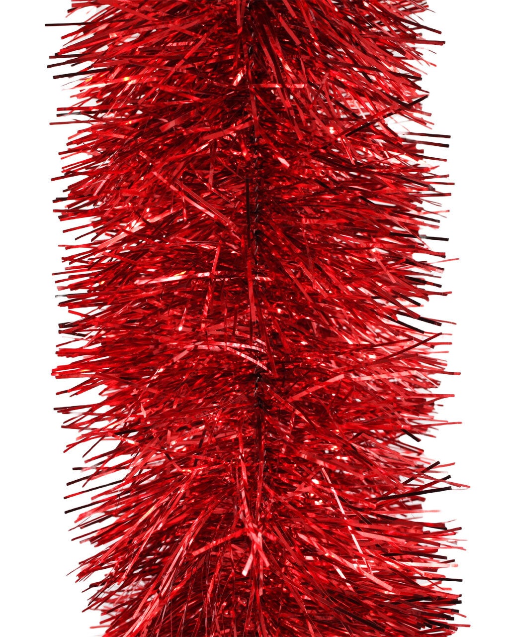 10m RED Christmas Tinsel 150mm wide