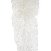 10m WHITE Christmas Tinsel 150mm wide