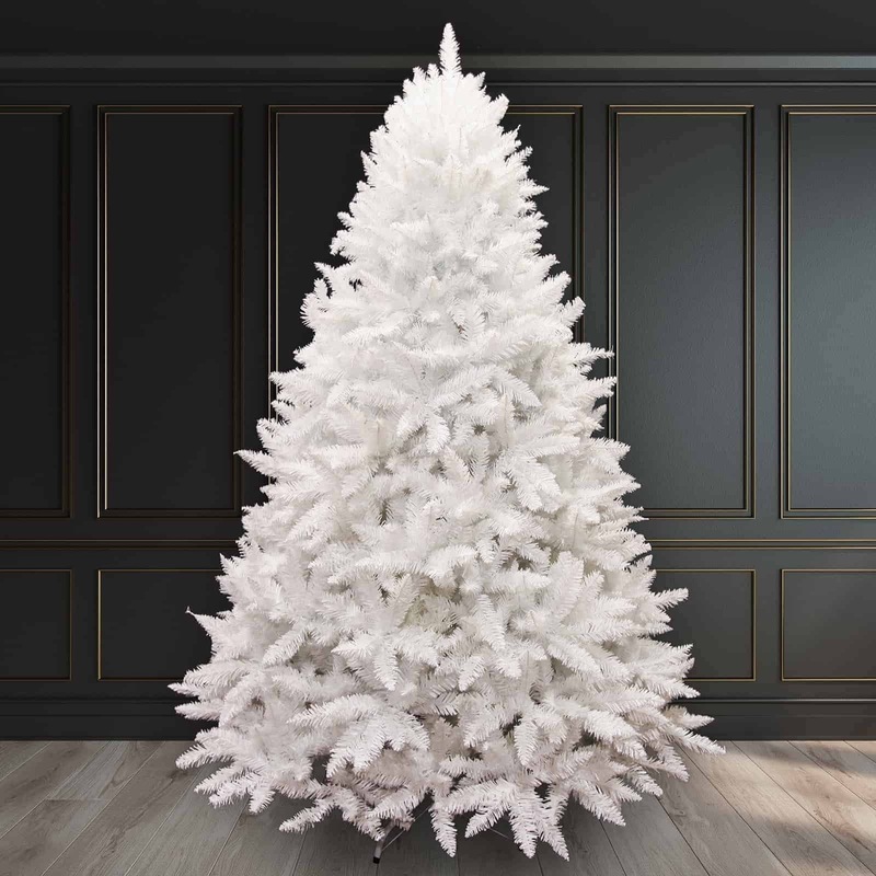 9ft/270cm WHITE Christmas Tree BAVARIAN Fir 3810 Tips Hinged Buy