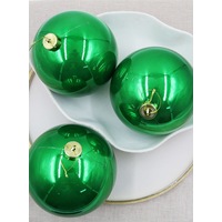 Green Christmas Baubles Pearl 150mm