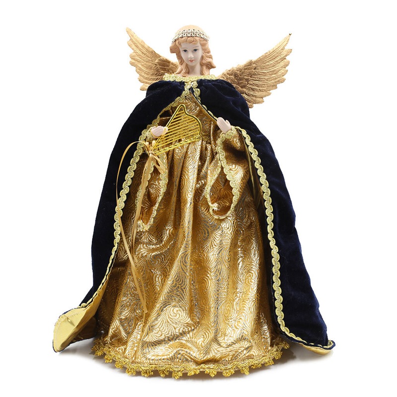Christmas Angel Tree Topper Coloring Page