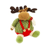Red & Green Sitting Moose