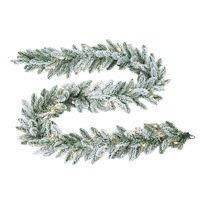 Snowy Flocked Pre-Lit Garland 2.74m