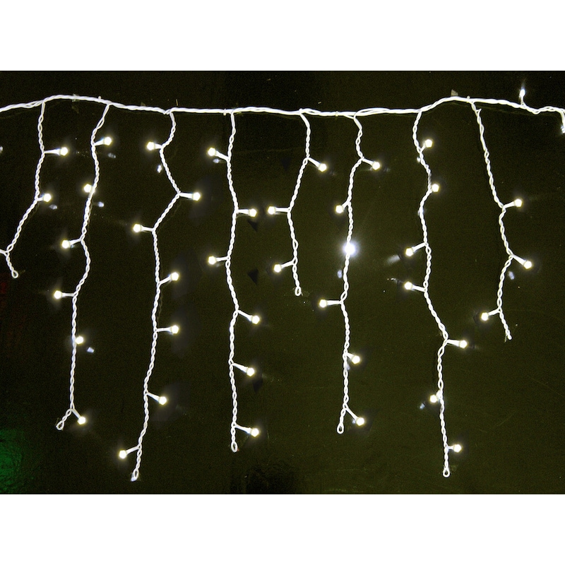 Buy WARM WHITE 120 LED Christmas Icicle Lights - 2.5 metres - MyDeal