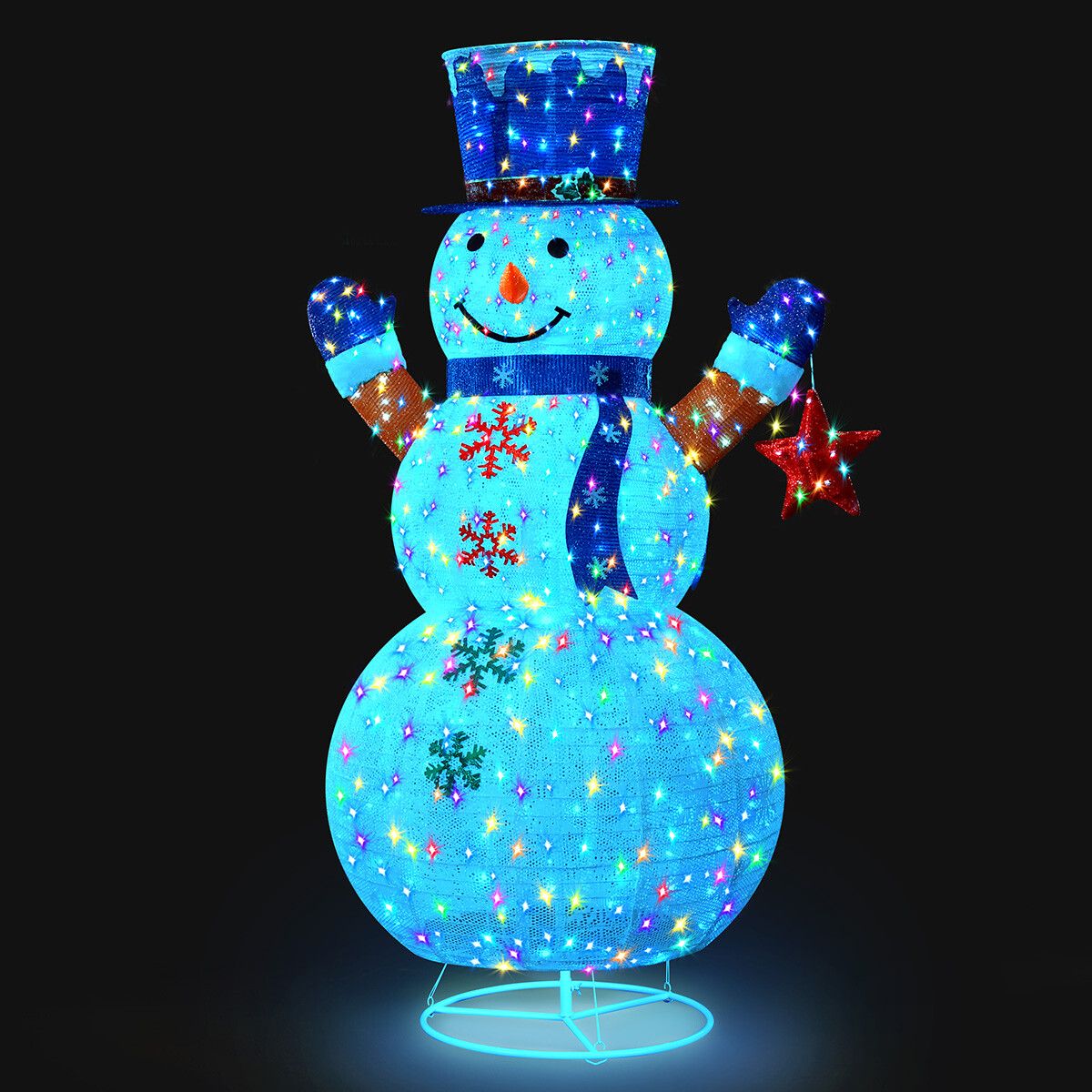 Buy 1.8m 3D Snowman Christmas Light RGB LED Fairy Xmas Home Yard