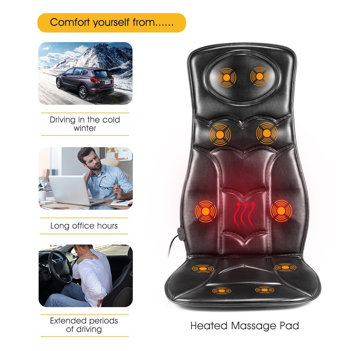 vibrating seat cushion for car