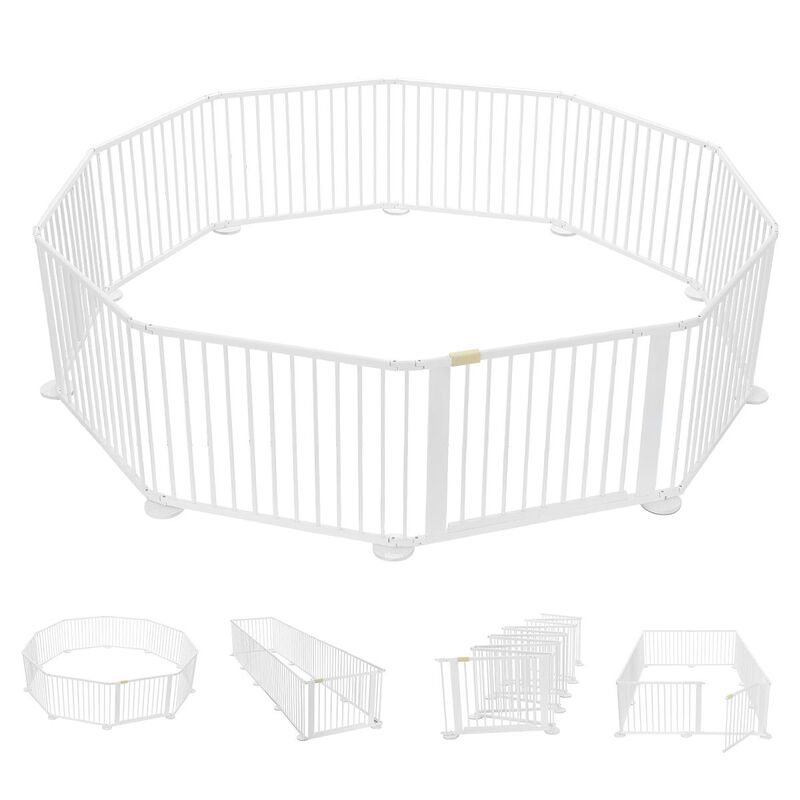 White clearance wooden playpen