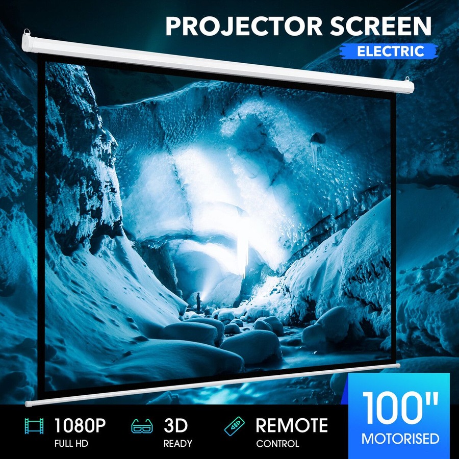 Buy 100 Inch Projector Screen Large Motorised Electric Ceiling Wall ...