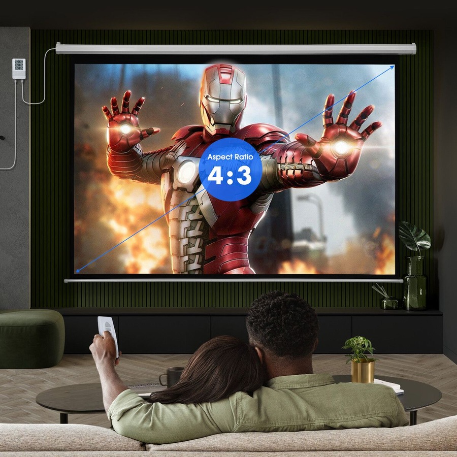 Buy 100 Inch Projector Screen Large Motorised Electric Ceiling Wall ...