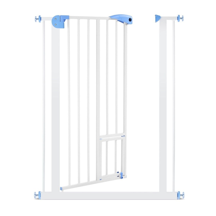 Baby Child Pet Safety Gate Stairway Barrier with Cat Door 100cm Tall