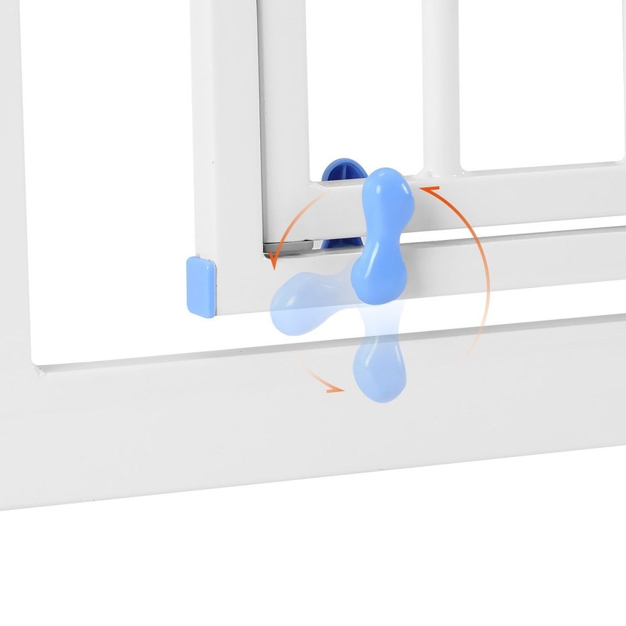 Baby Child Pet Safety Gate Stairway Barrier with Cat Door 100cm Tall