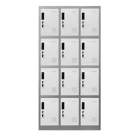 12 Doors Locker Cabinet Steel Storage Cupboard for Office School Gym