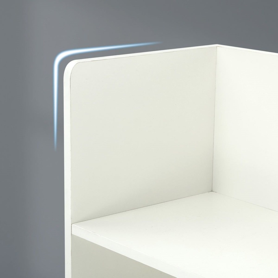 120cm Computer Desk Hutch with Shelves and Drawers on Side Home Office Furniture