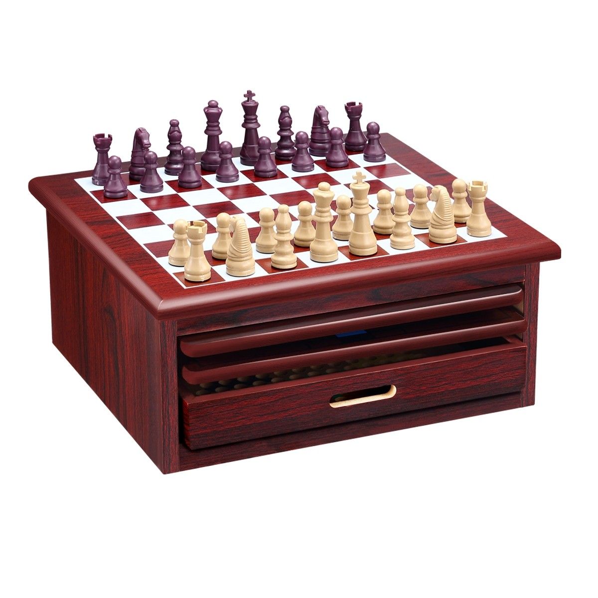 Buy 15 in 1 Chess Game Set Wooden Board Game Checker Backgammon