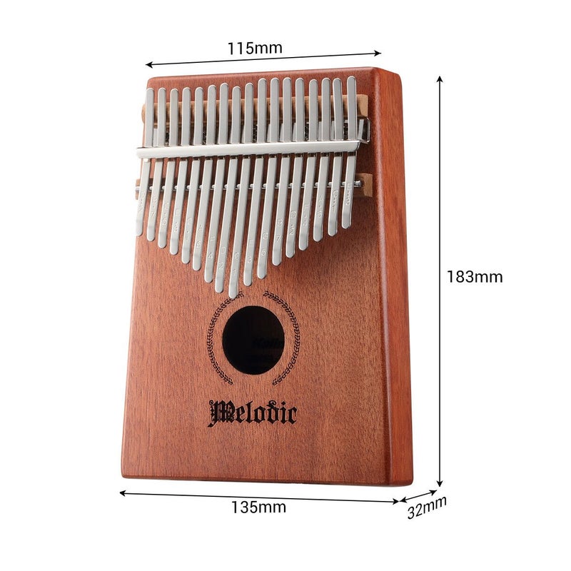 Fun Instruments - 17 Key Kalimba White Board with Print