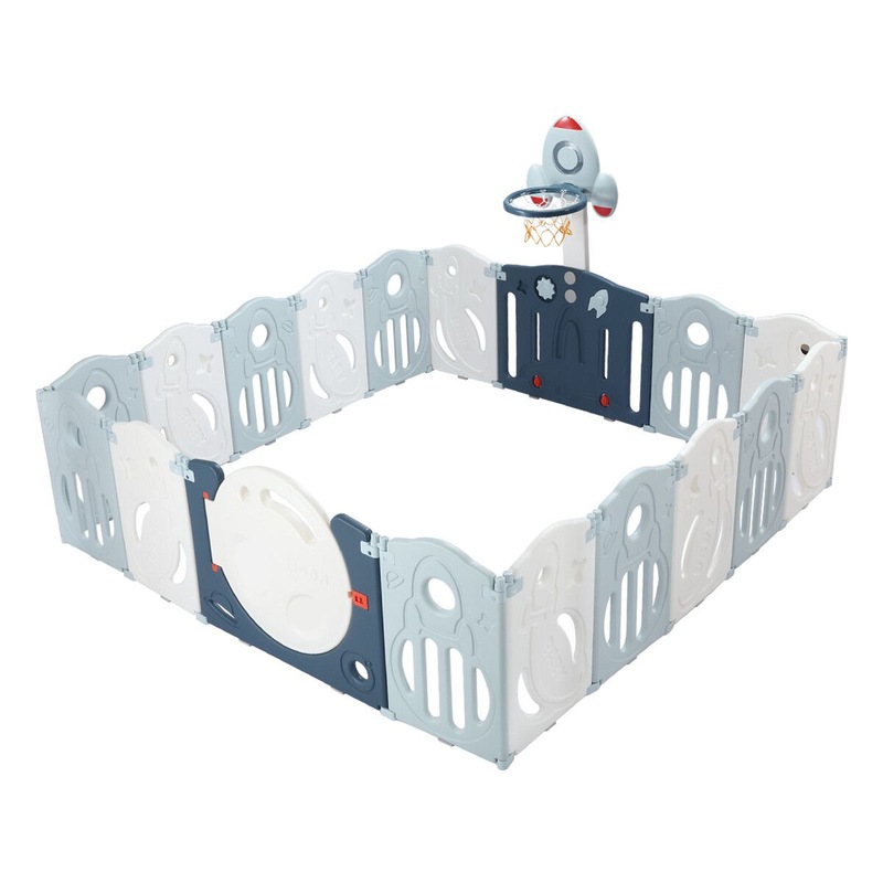 Buy 18 Panels Baby Playpen Gate Indoor Outdoor Playground Adventure Activity Centre Foldable