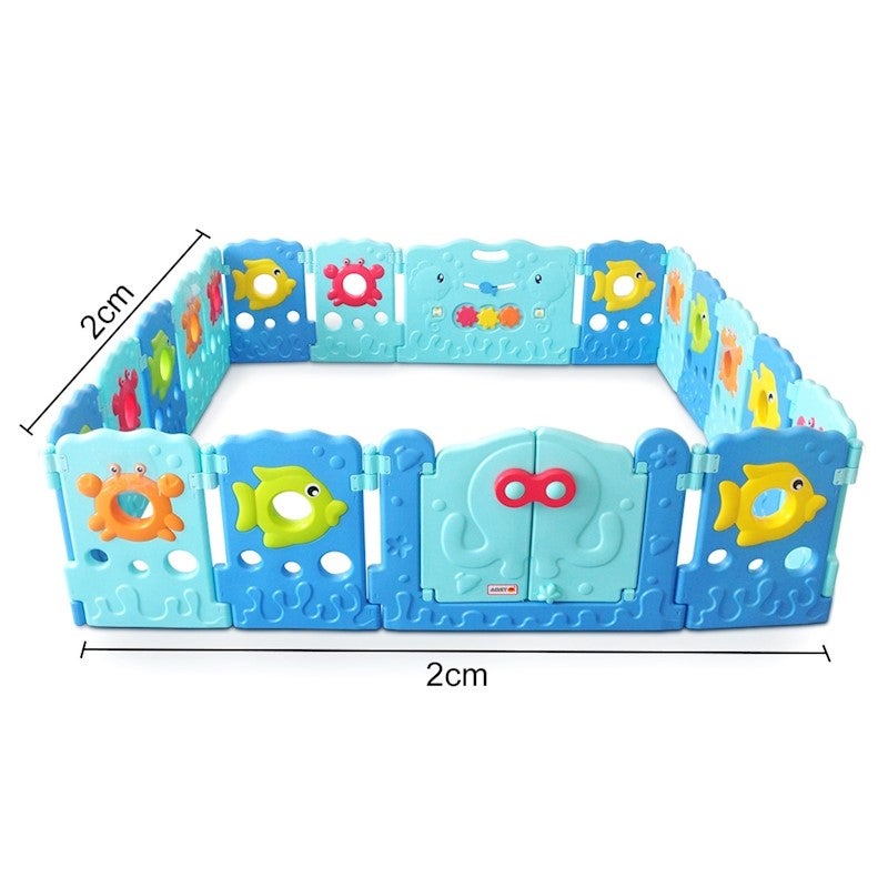 Buy 18 Sided Panel Baby Playpen Interactive Baby Room-Sea world - MyDeal
