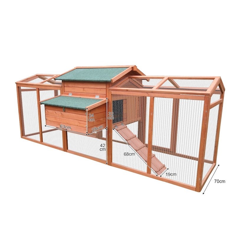 Buy Chicken Coop Run Large Wood Outdoor Rabbit Hutch Hen Cage House XL ...