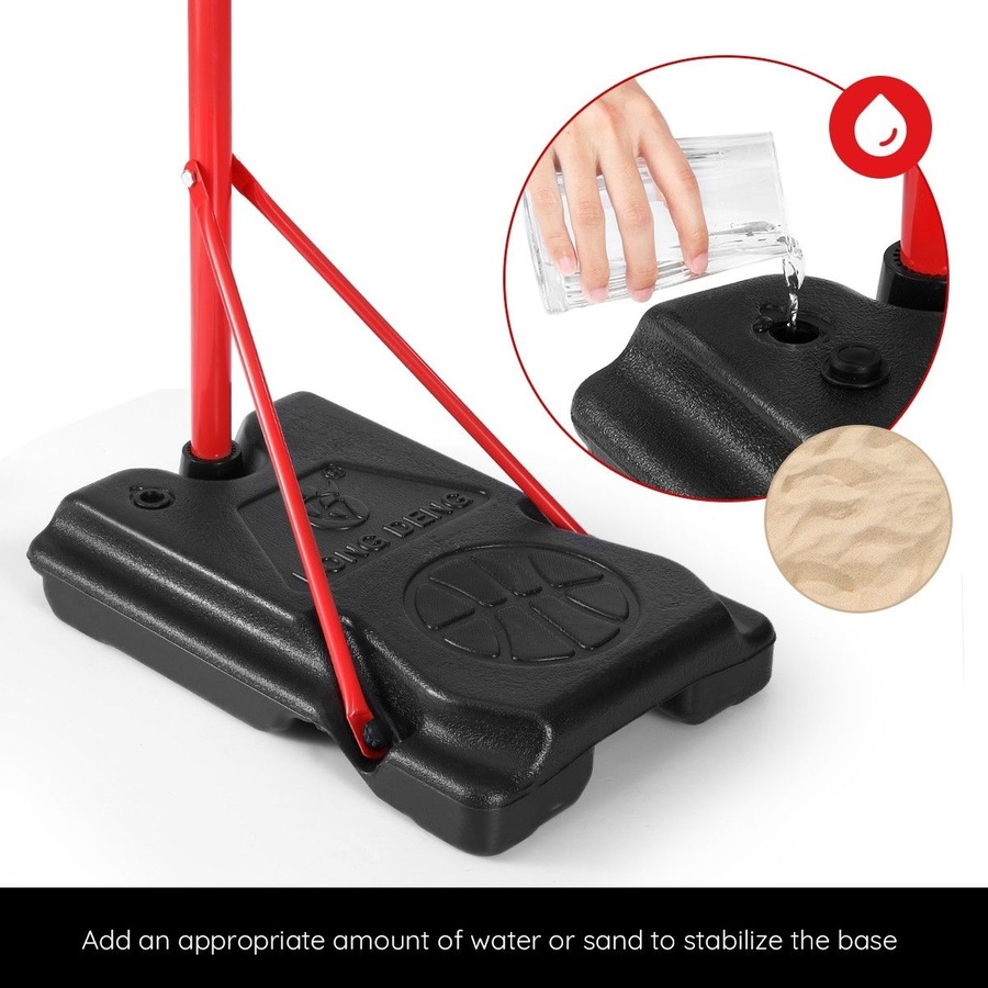 2.7m Adjustable Kid Basketball System Hoop Stand Backboard Basketball Set