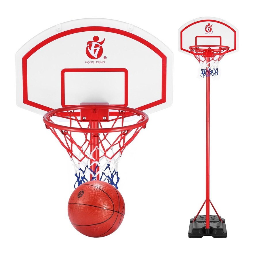 2.7m Adjustable Kid Basketball System Hoop Stand Backboard Basketball Set
