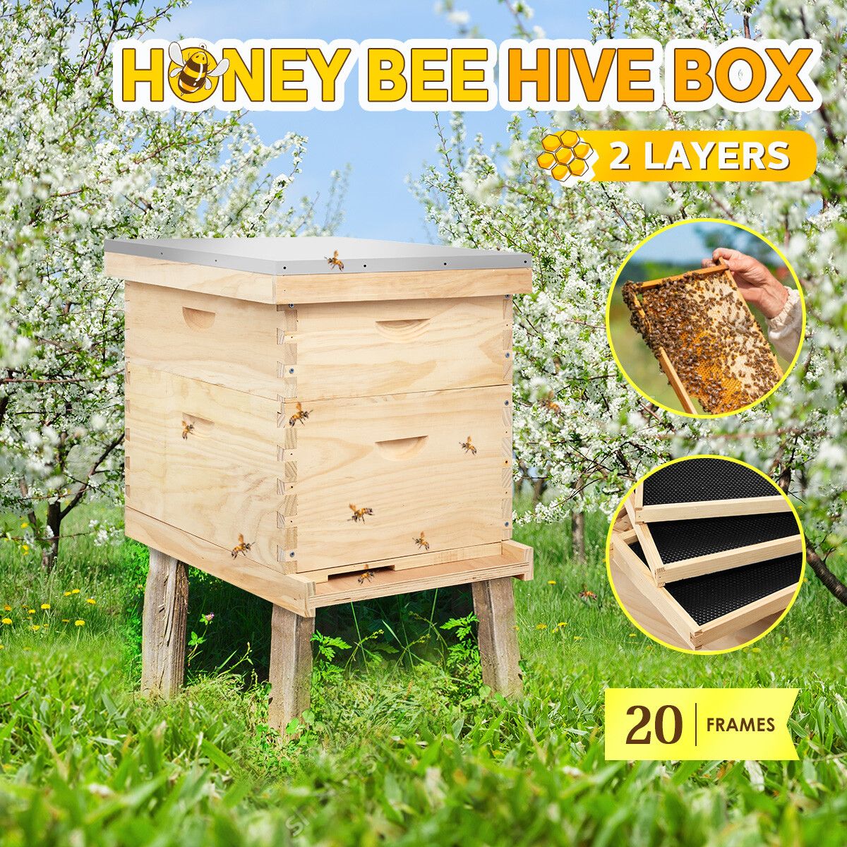 Set offers of 20 Wooden bees