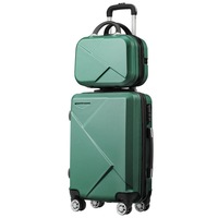 2 Piece Luggage Set Carry On Travel Hard Shell Suitcases Traveller Travelling Rolling Trolley Checked Vanity Bag Lightweight